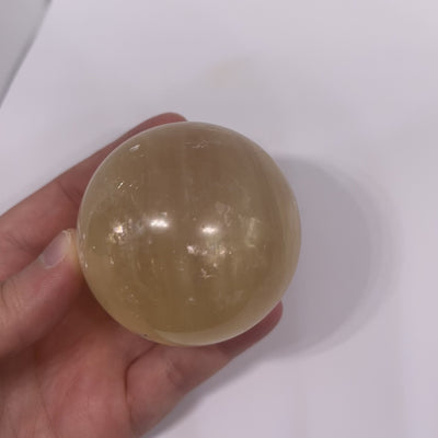 Honey Calcite Sphere