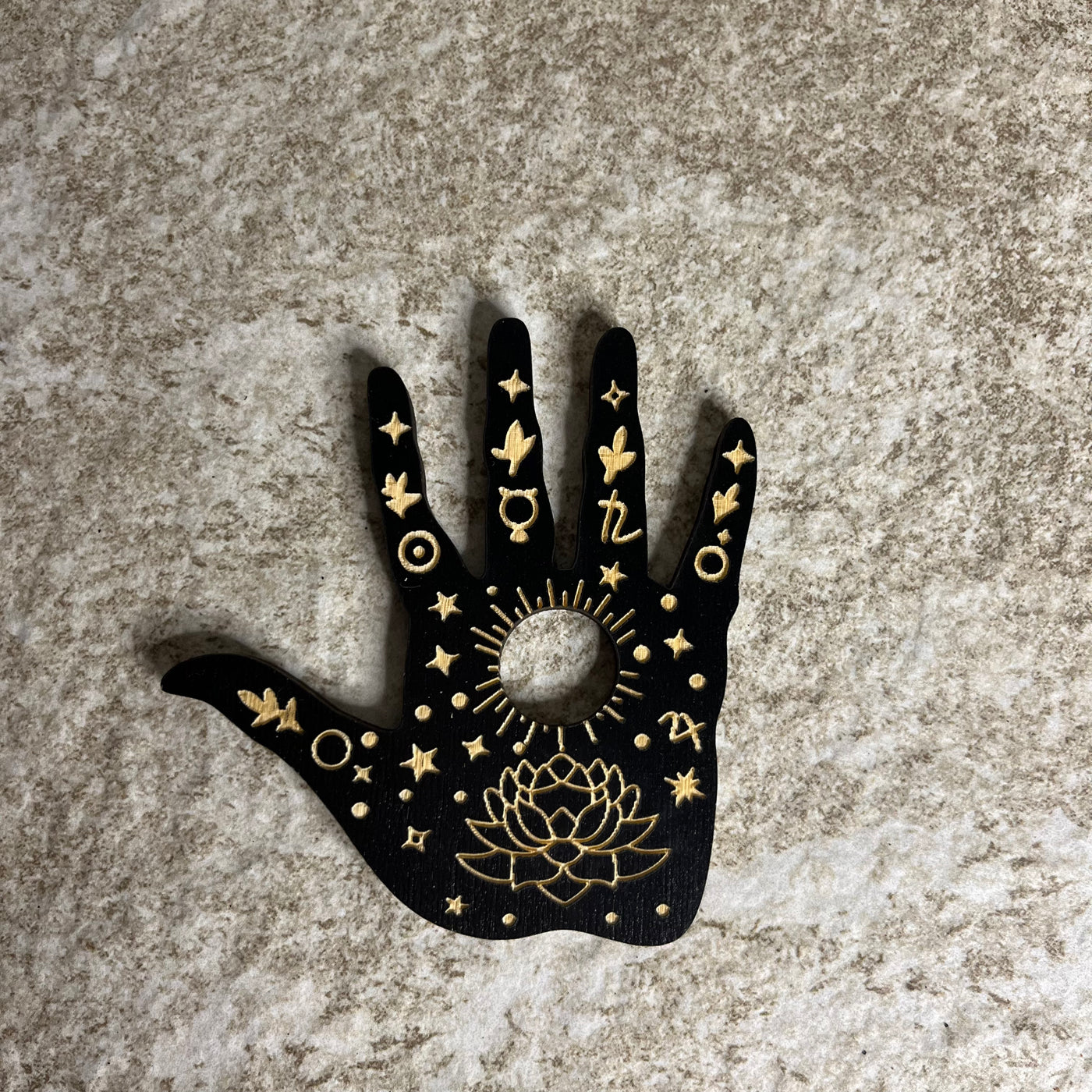 Black Lotus Hand Sphere Stand