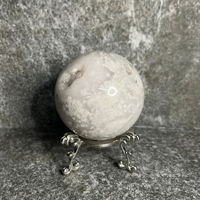 Pink Amethyst x Flower Agate Sphere #1