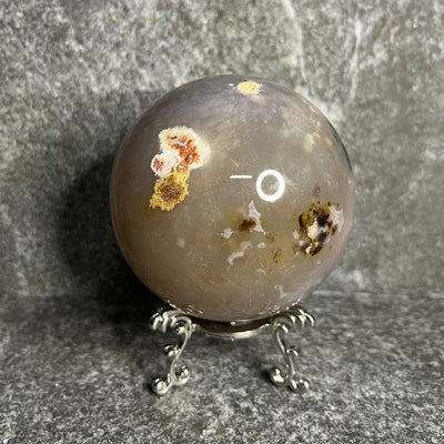 Pink Amethyst x Flower Agate Sphere #2