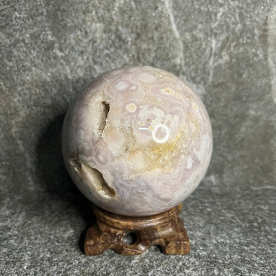 Pink Amethyst x Flower Agate Sphere #4